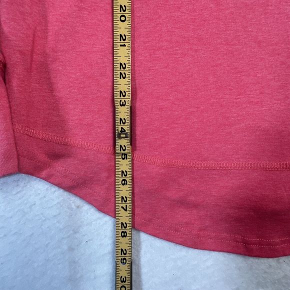 Hiyiyezi Sweatshirt Women Pink Small Long Sleeve Crew Neck Pullover Curved Hem - Picture 9 of 10